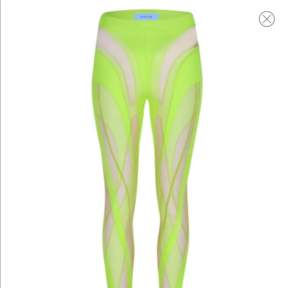Mugler Sheer Spiral Leggings